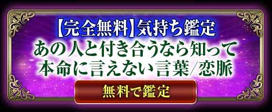 【完全無料】気持ち鑑定
あの人と付き合うなら知って
本命に言えない言葉/恋脈
無料で鑑定